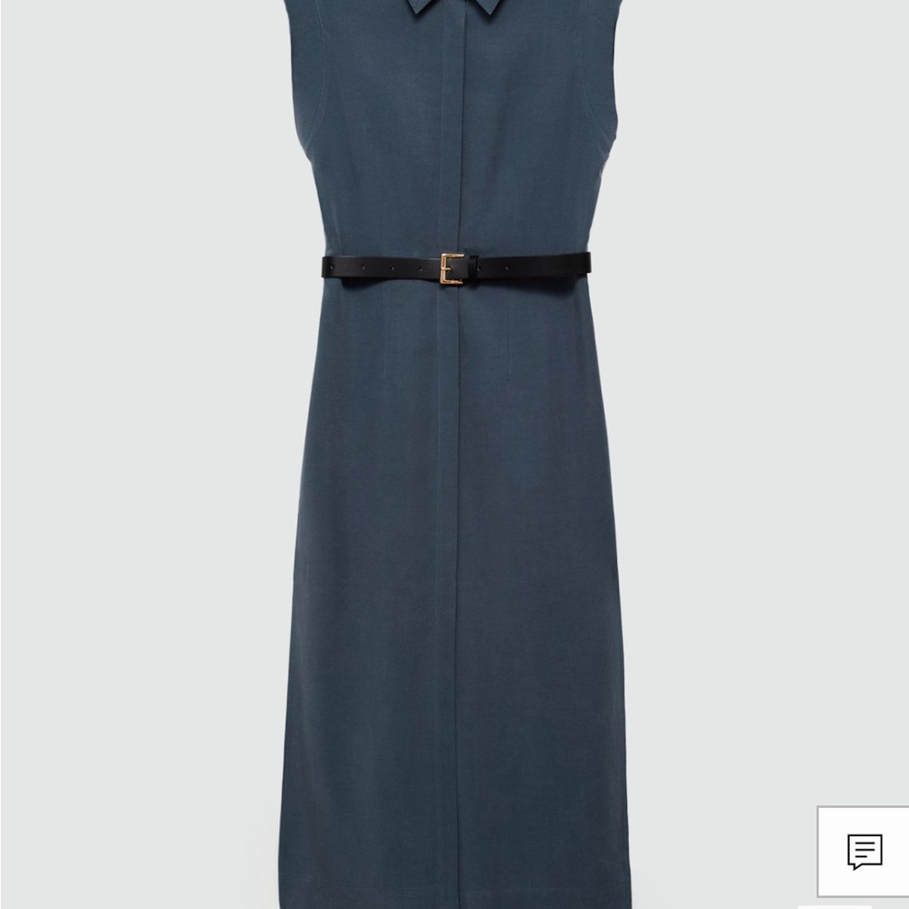 Elegant Sleeveless Blue Dress